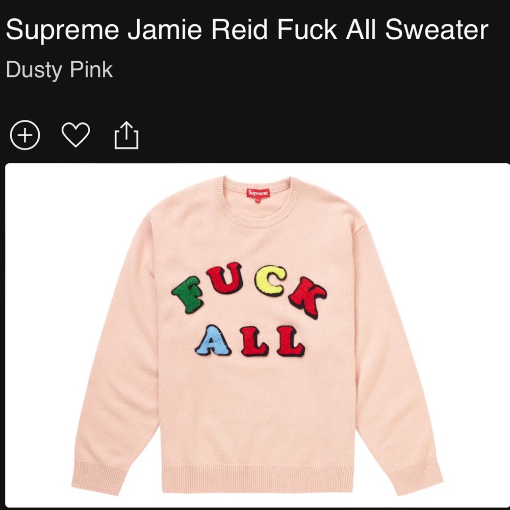 Supreme Marino Wool Pink Sweater